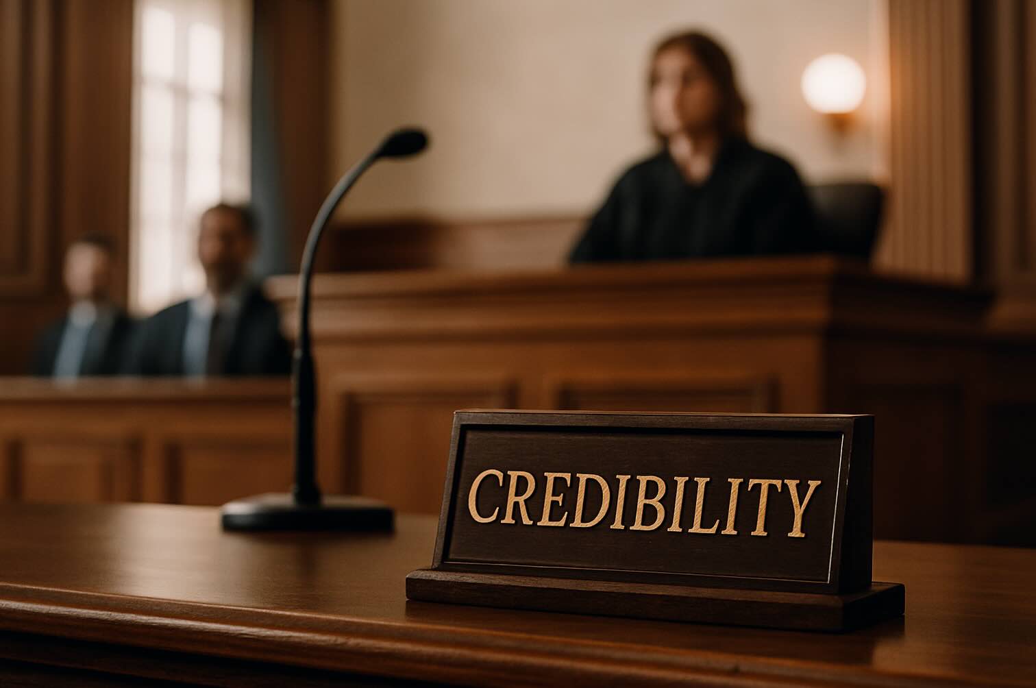 Credibility is important in court rooms